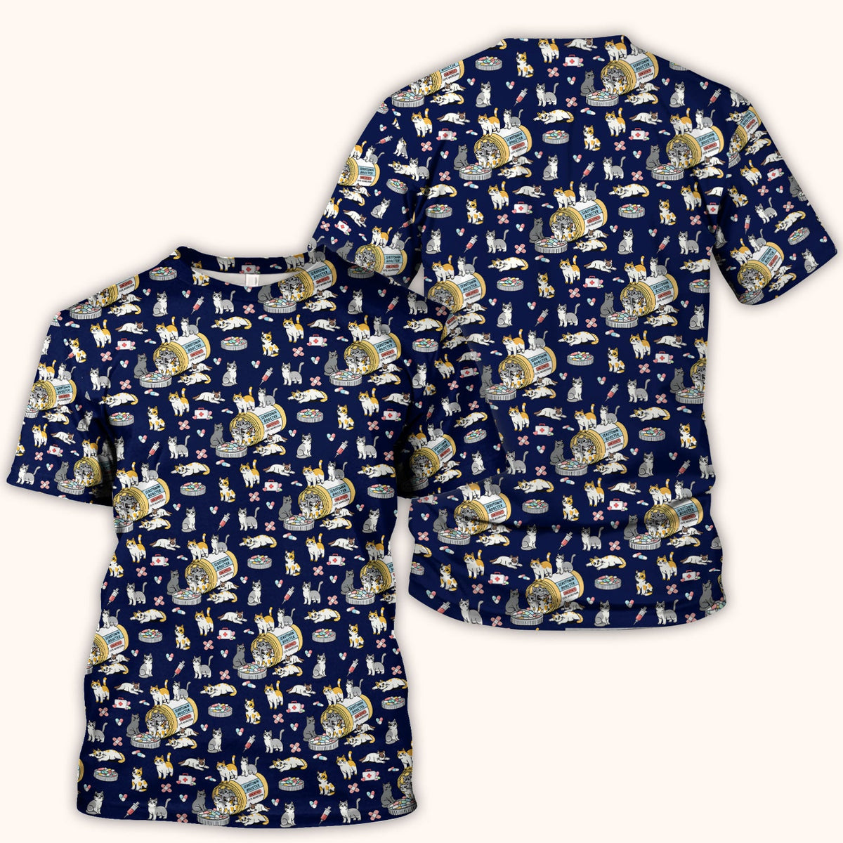 Cat Serotonin Booster Nurse Scrub Top