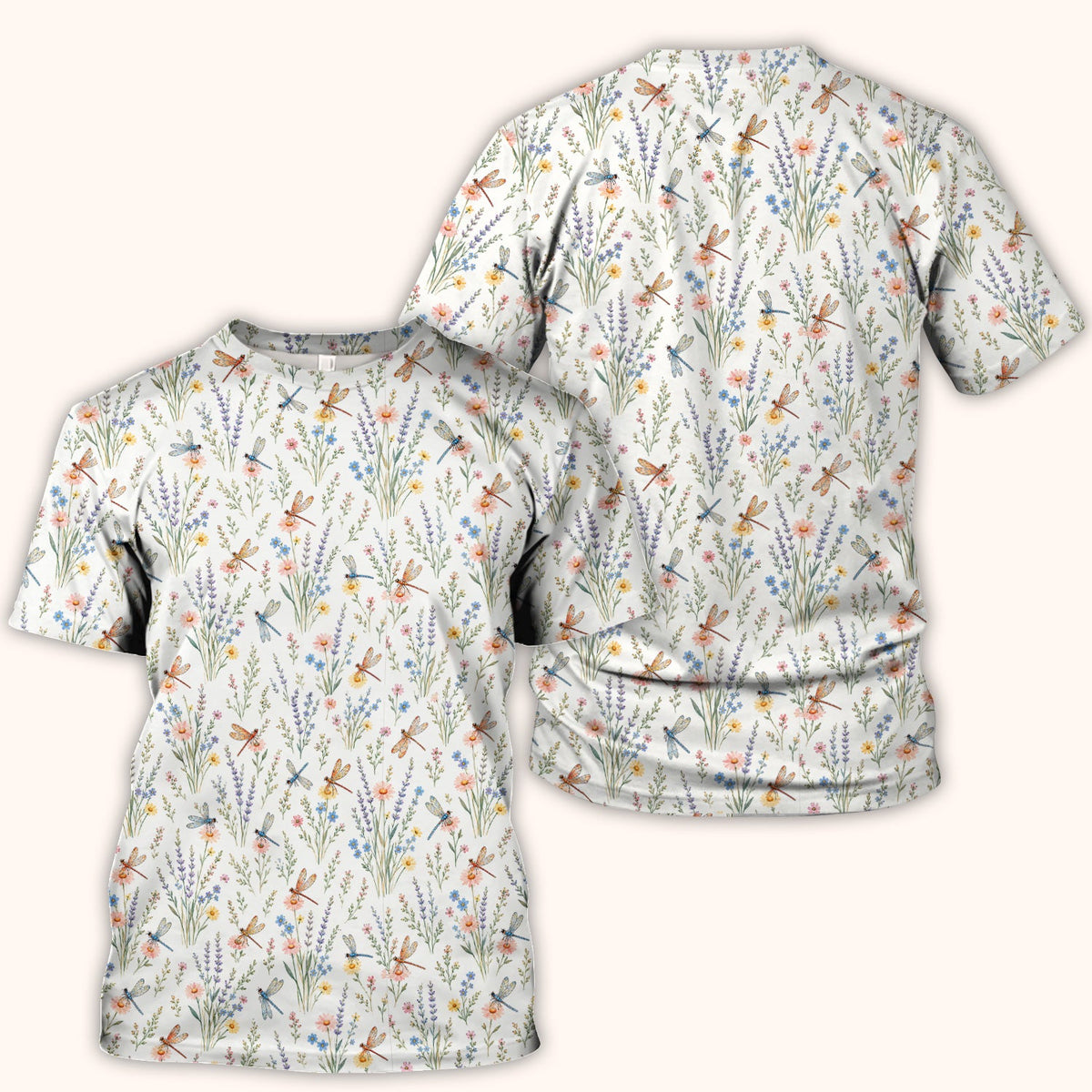 Dragonfly Wildflower Meadow Nurse Scrub Top