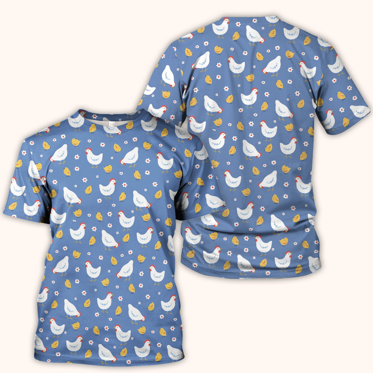 Chicken And Cute Chicks Nurse Scrub Top