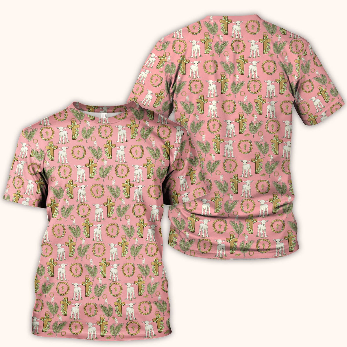 Faith Lamb Cross Nurse Scrub Top