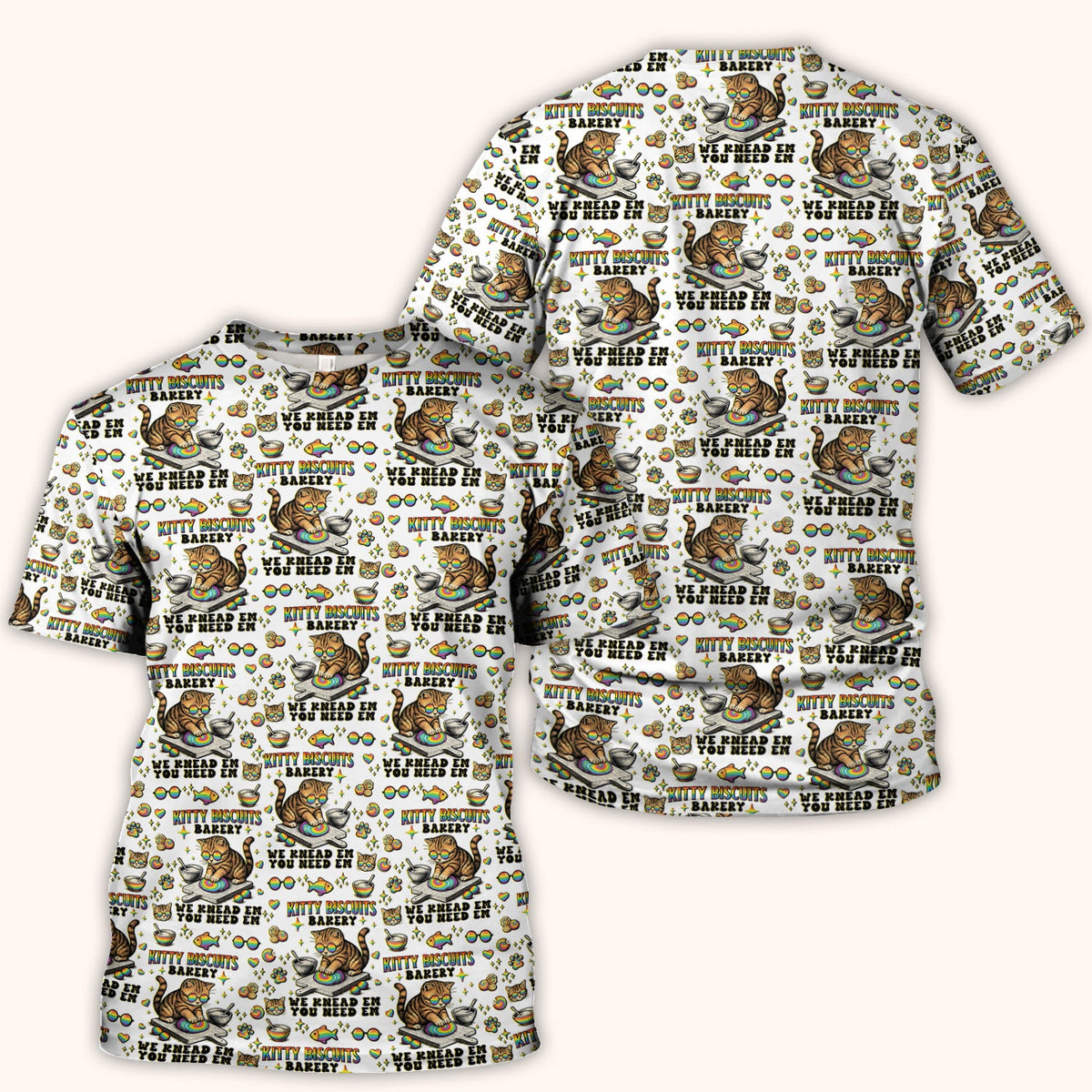 Pride Nurse Cat Baking Scrub Top