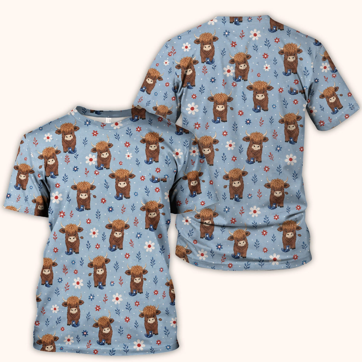 Floral Cowboy Boots Nurse Scrub Top