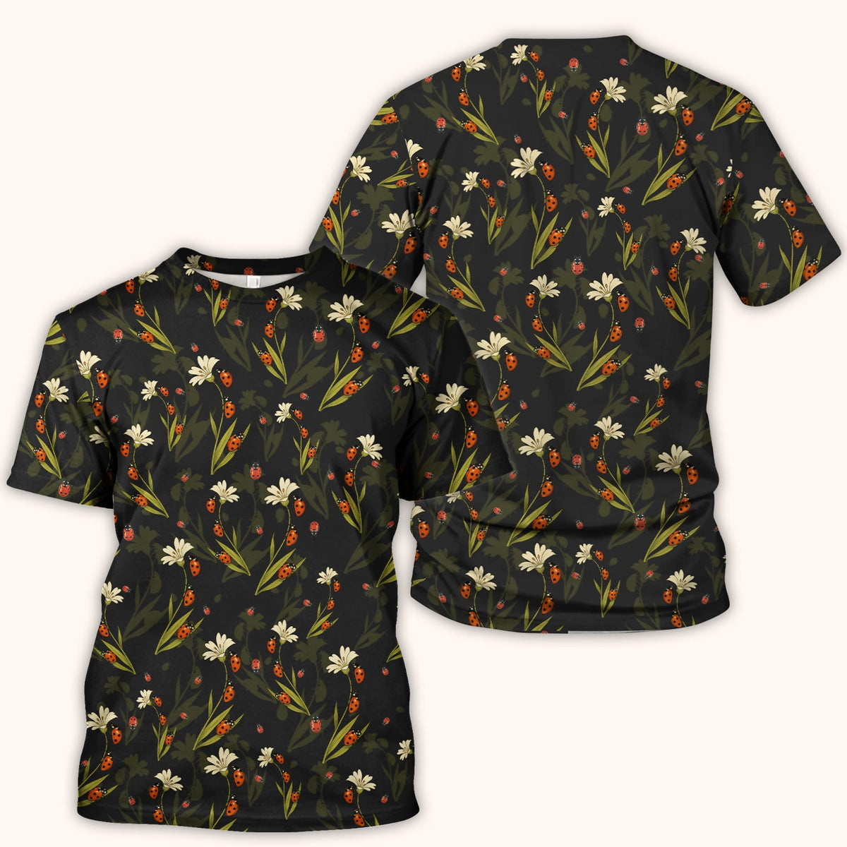 Fresh Daisy Ladybug Garden Nurse Scrub Top