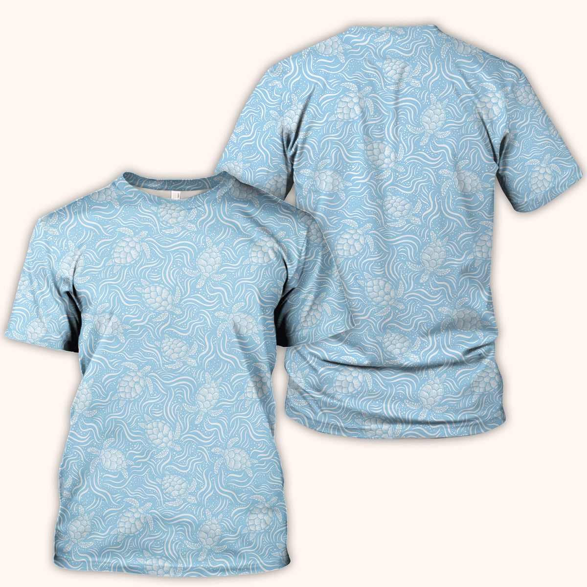 Ocean Sea Turtle Waves Nurse Scrub Top