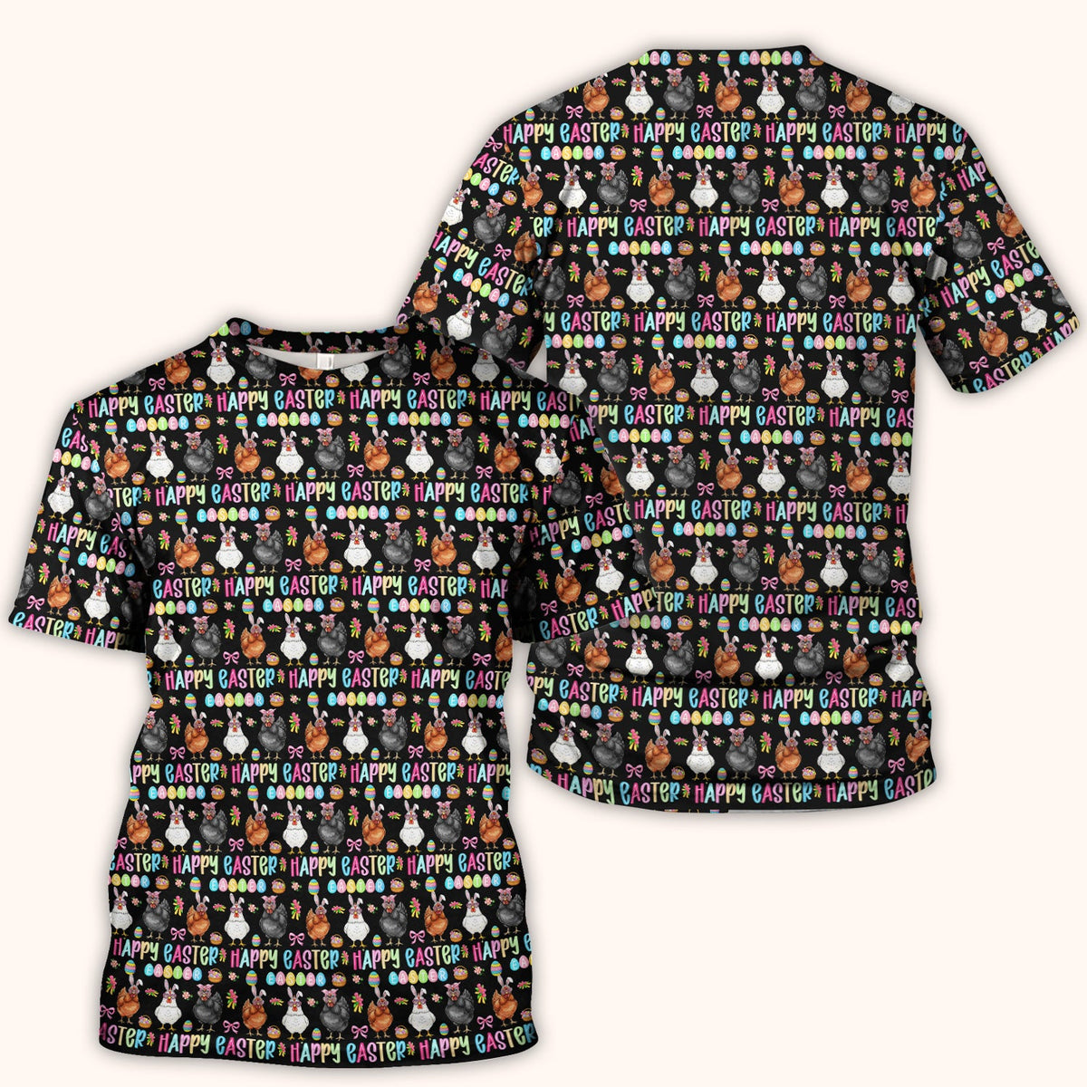 Bunny Eggs Nurse Scrub Tops - Easter Gift