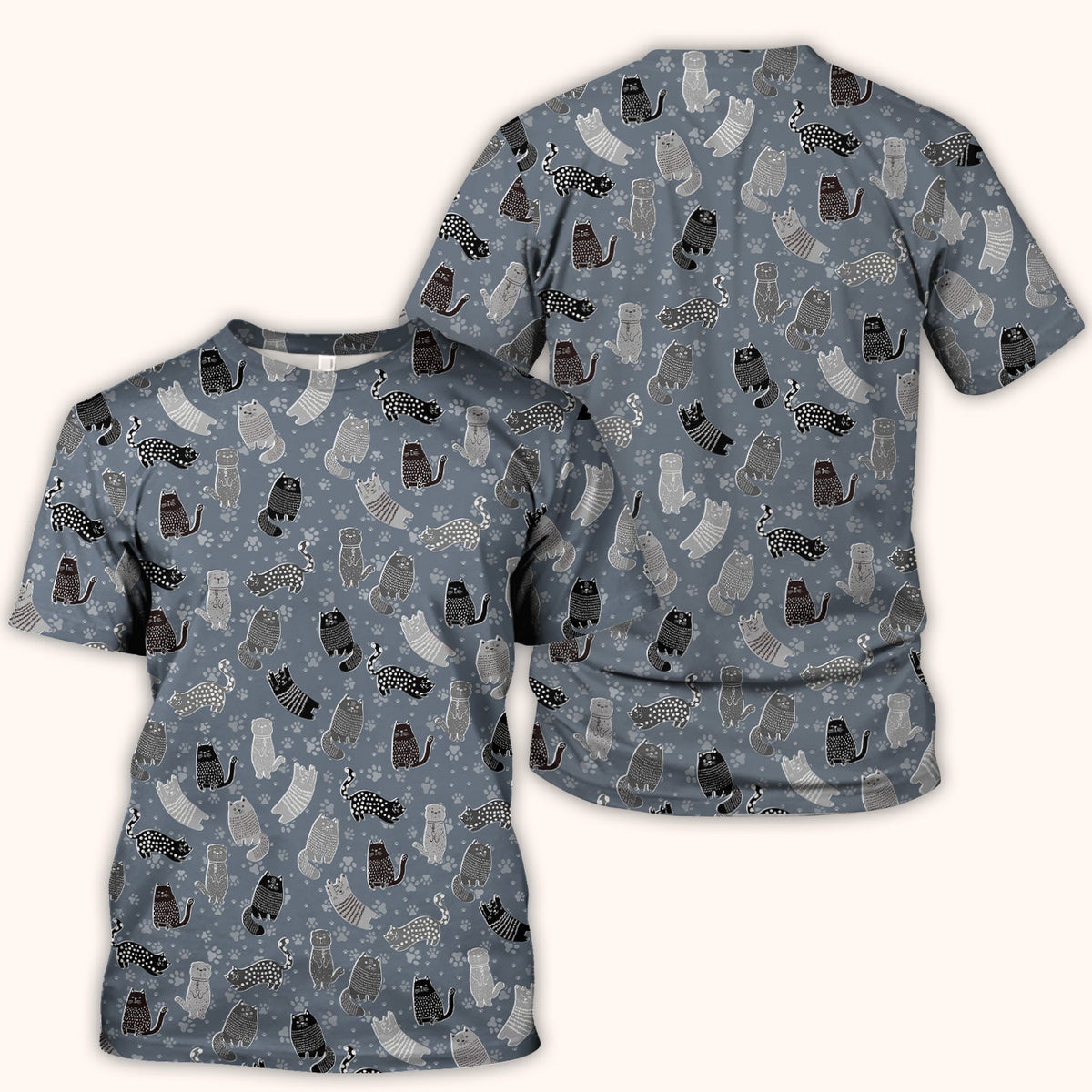 Cat Paw Print Nurse Scrub Top