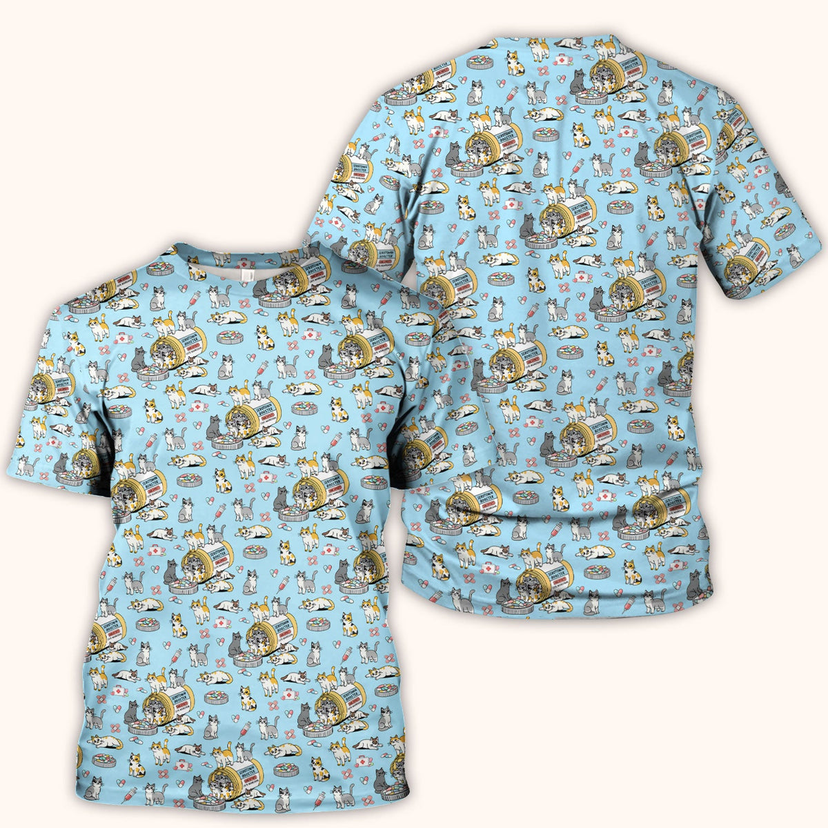 Cat Serotonin Booster Nurse Scrub Top