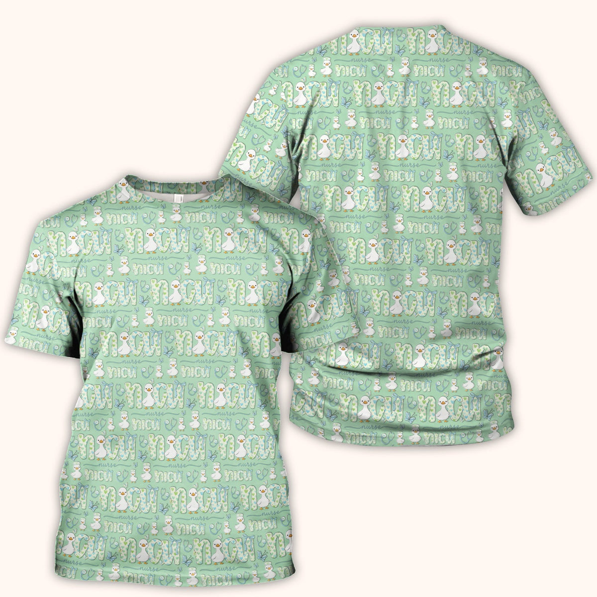 NICU Nurse Duck Scrub Top