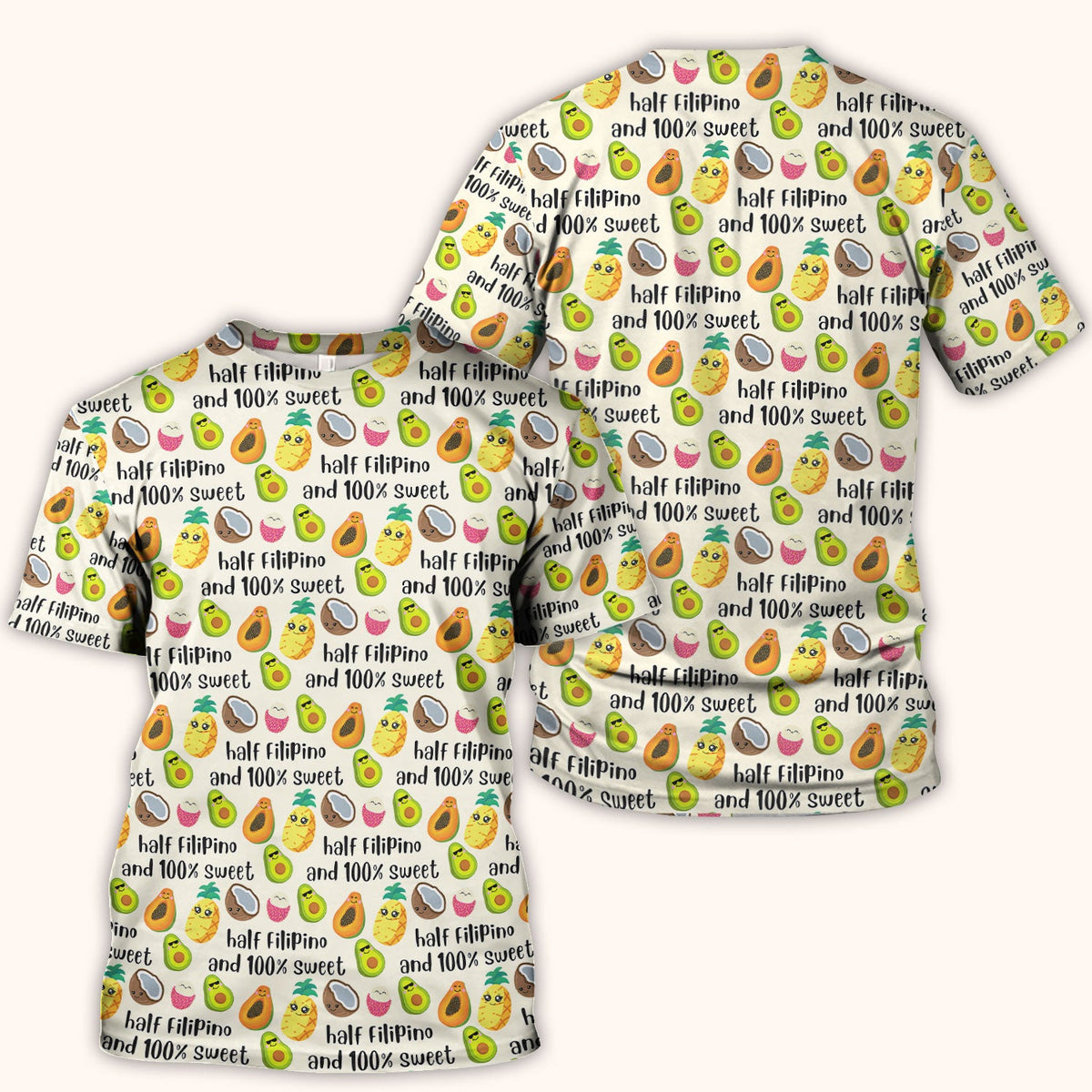 Avocado Fruit Filipino Quote Nurse Scrub Top