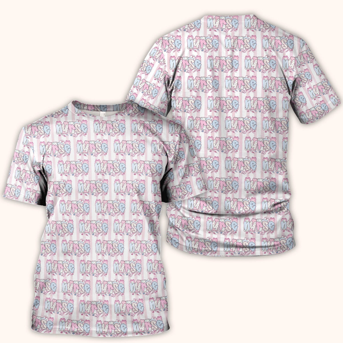 Pastel Nurse Scrub Top