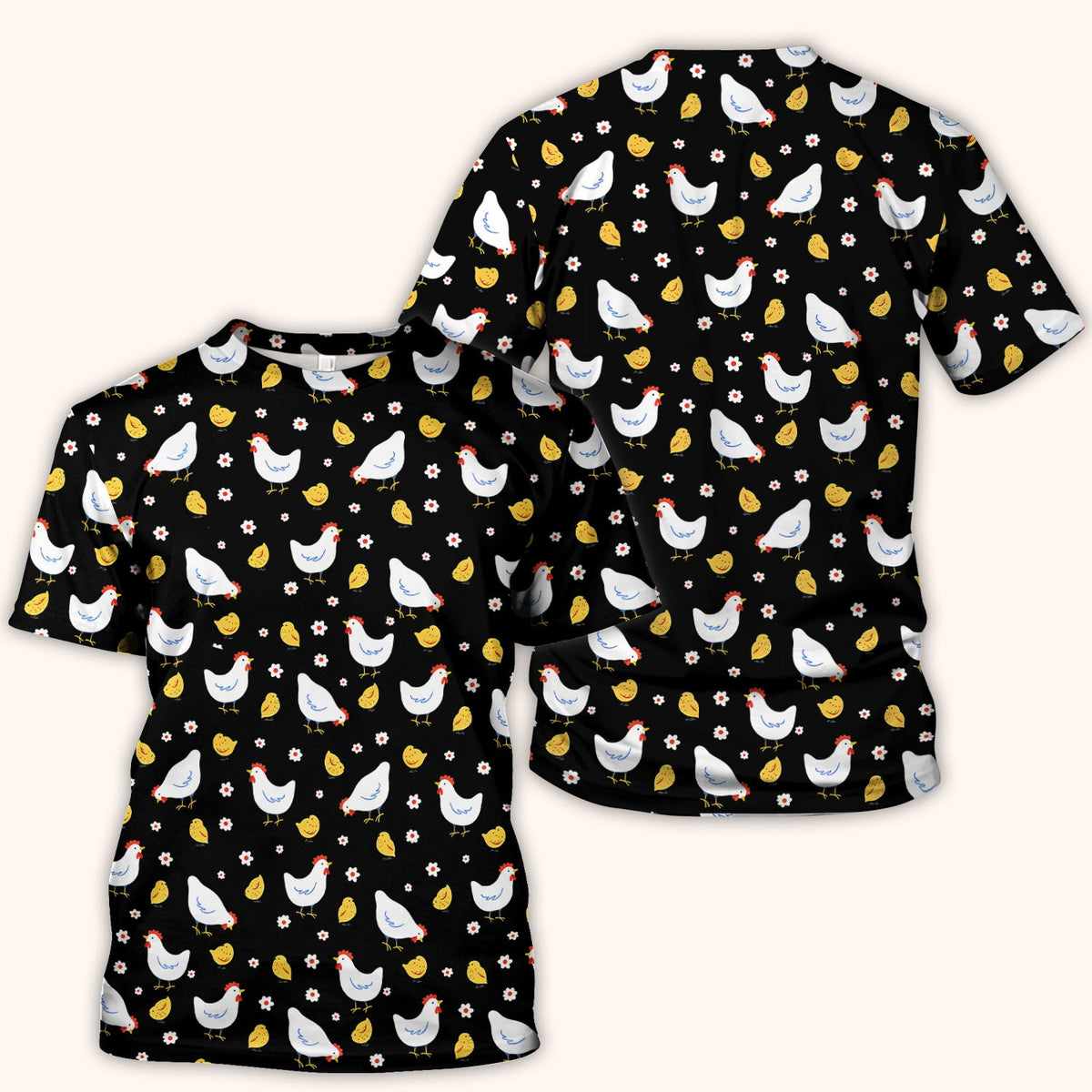 Chicken And Cute Chicks Nurse Scrub Top