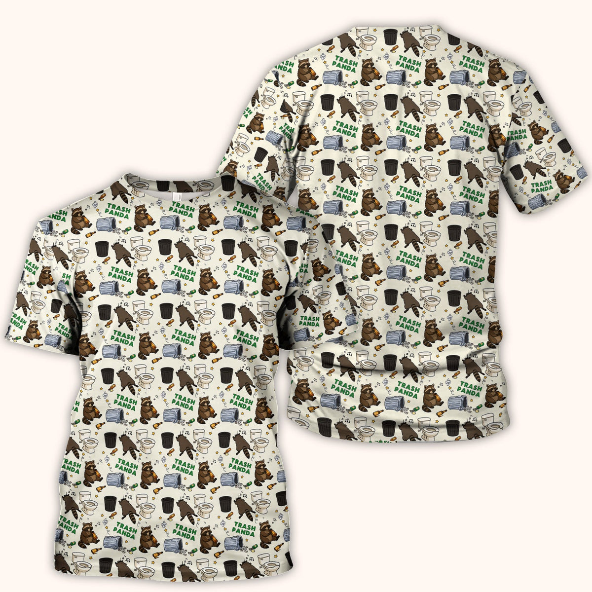 Trash Panda Raccoon Nurse Scrub Top