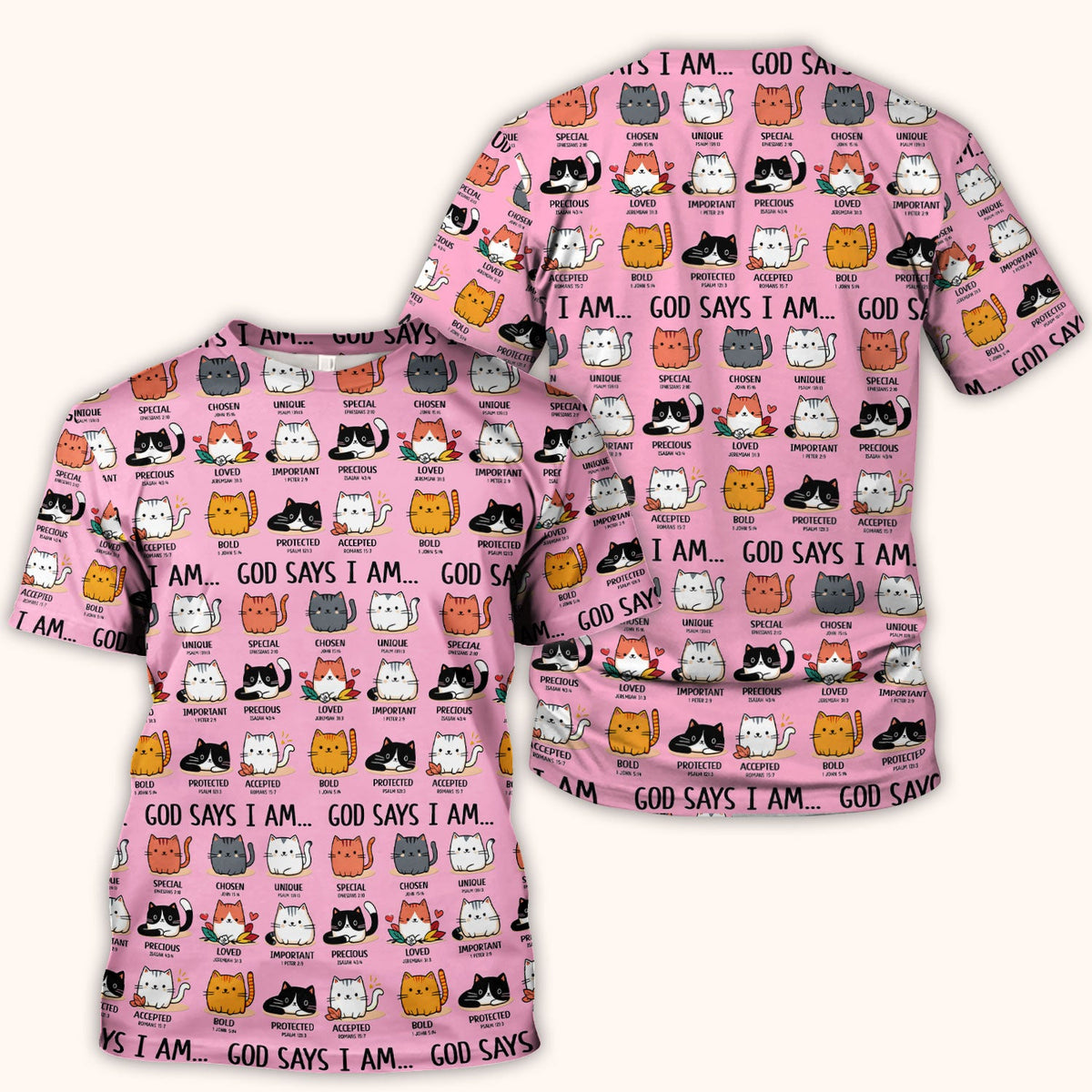 Cat God Says I Am Nurse Scrub Top