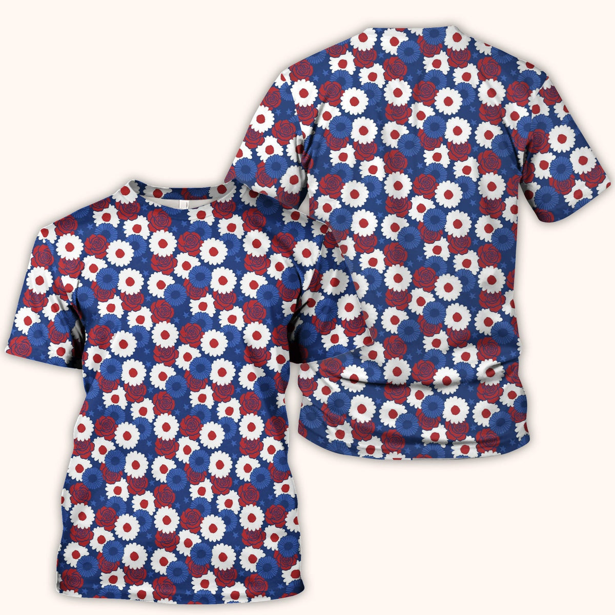 Daisy Rose Floral Nurse Scrub Top