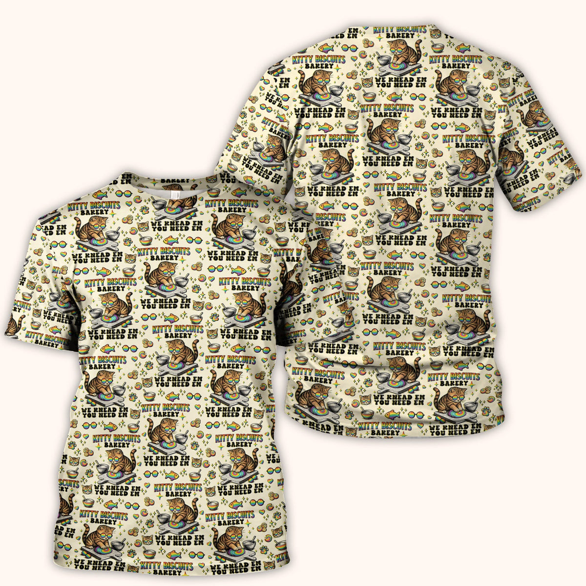 Pride Nurse Cat Baking Scrub Top