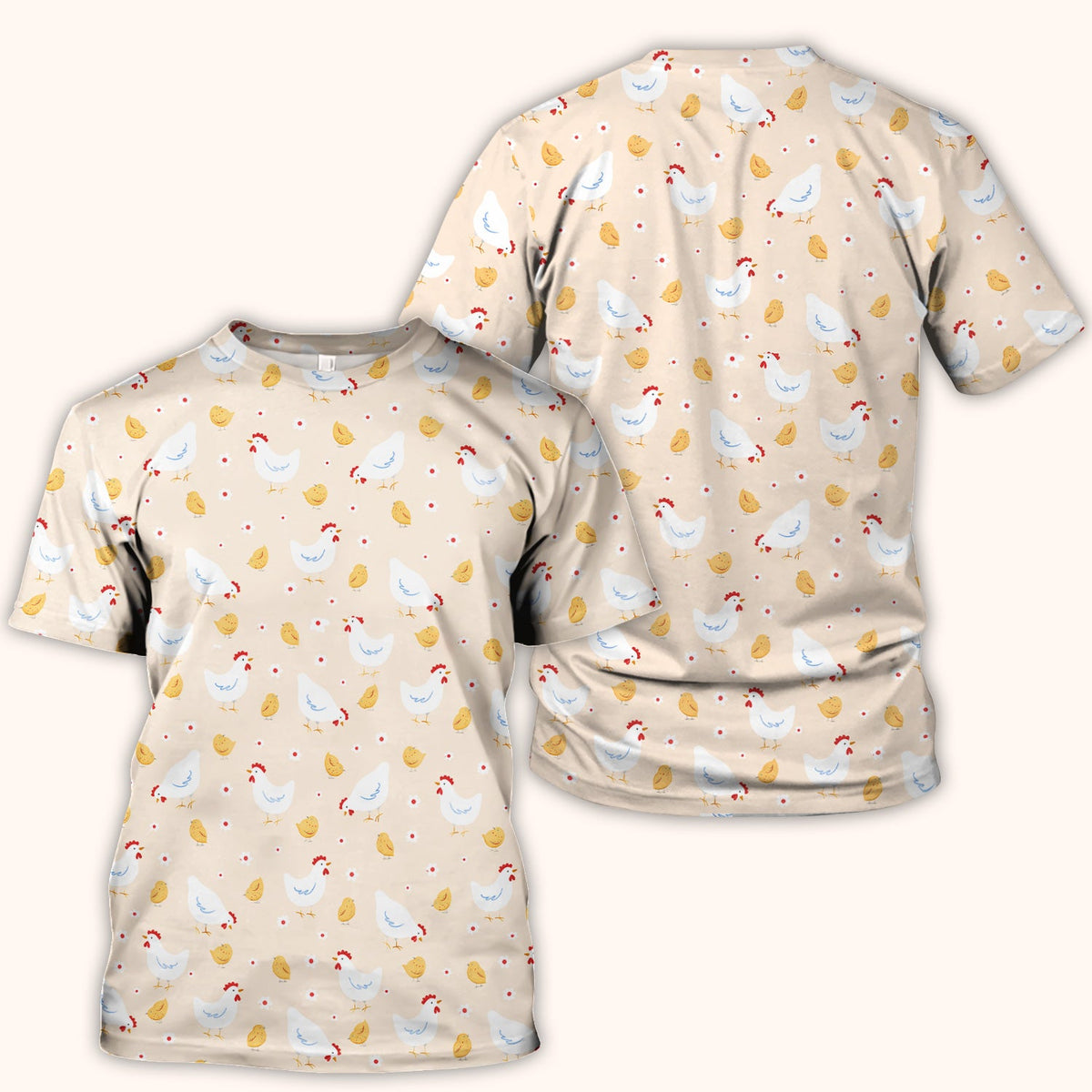 Chicken And Cute Chicks Nurse Scrub Top