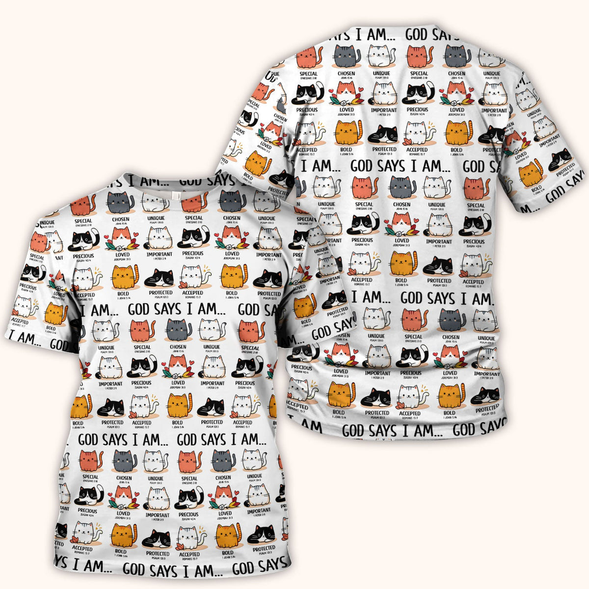 Cat God Says I Am Nurse Scrub Top