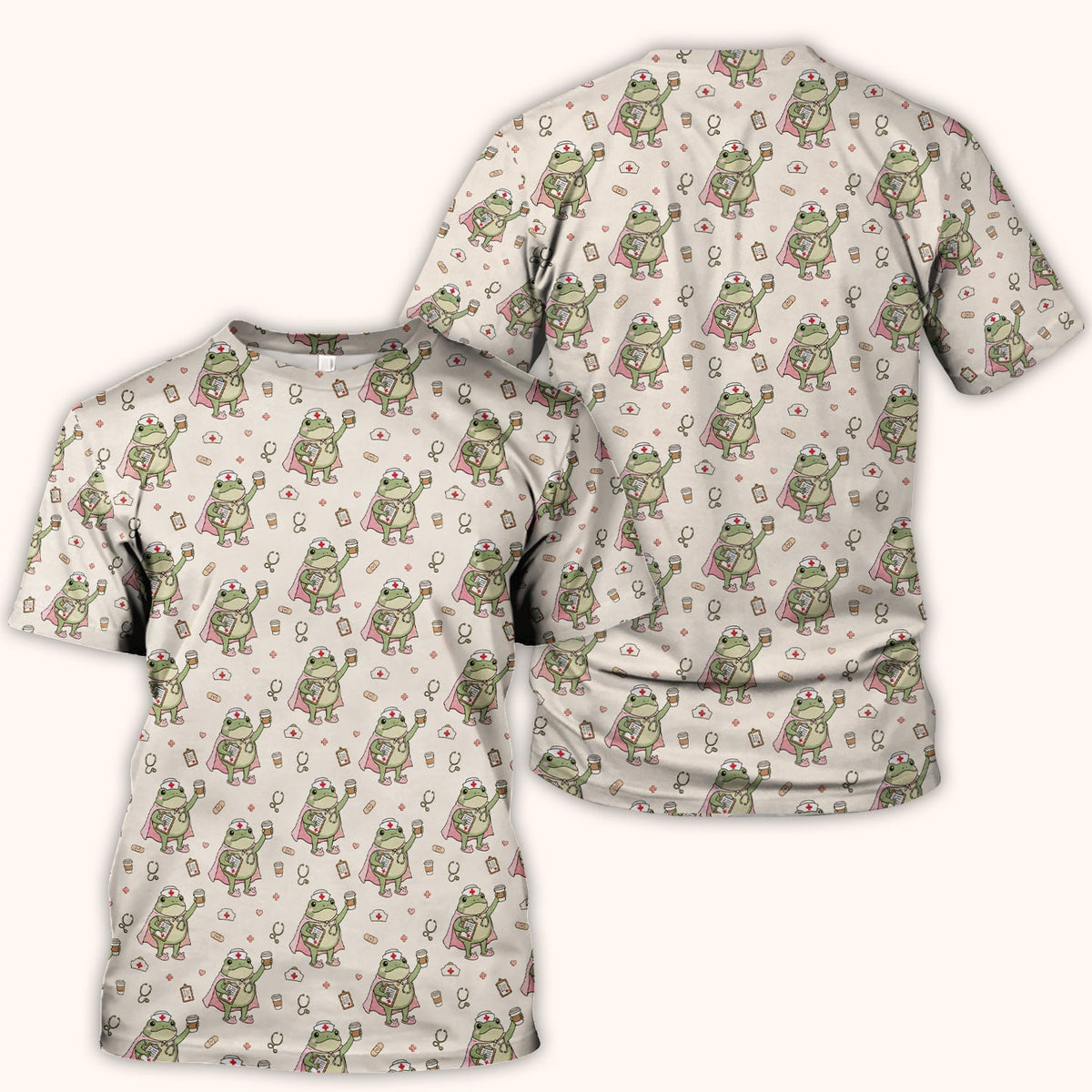Super Nurse Frog Scrub Top