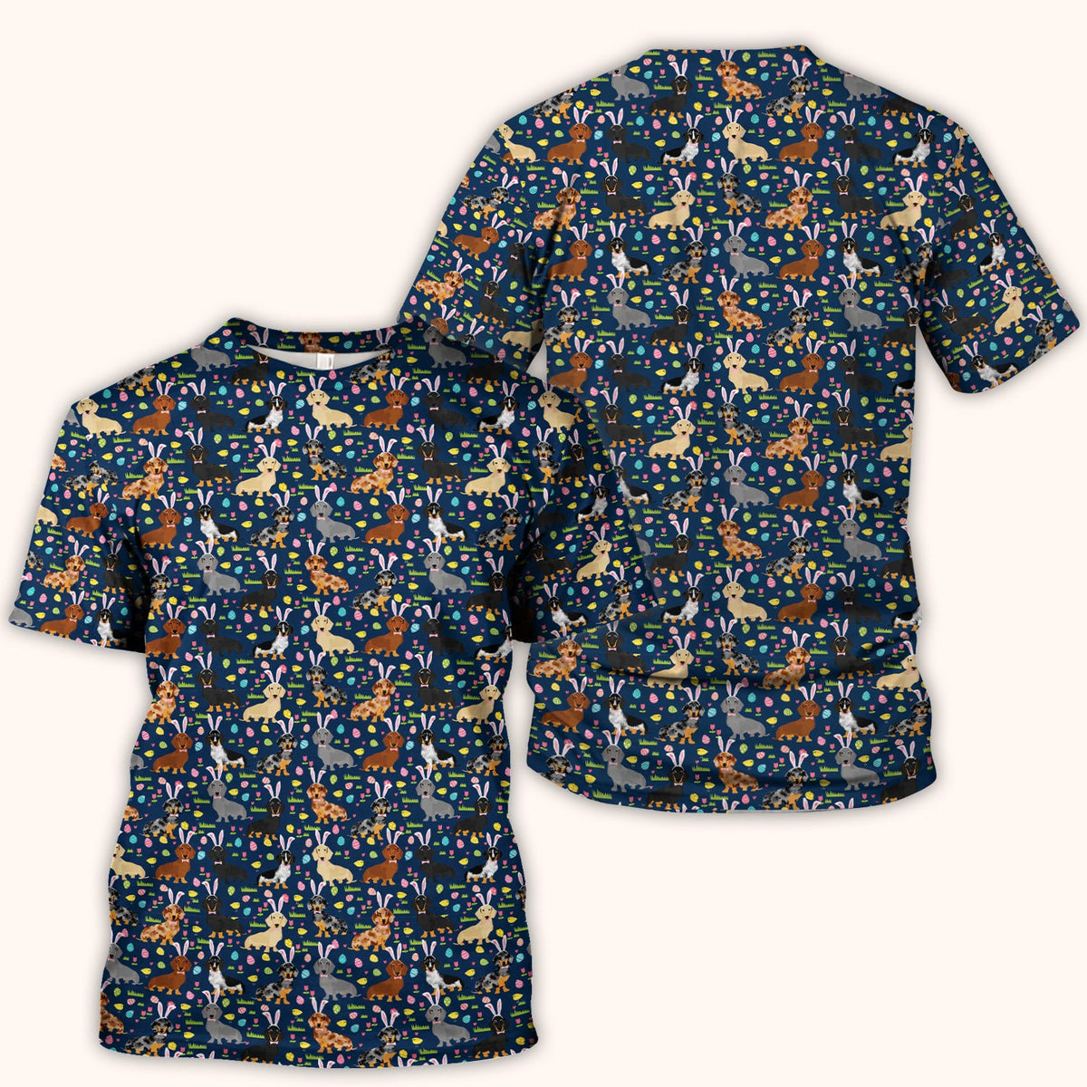 Dachshund Dog Nurse Scrub Top - Easter Gift