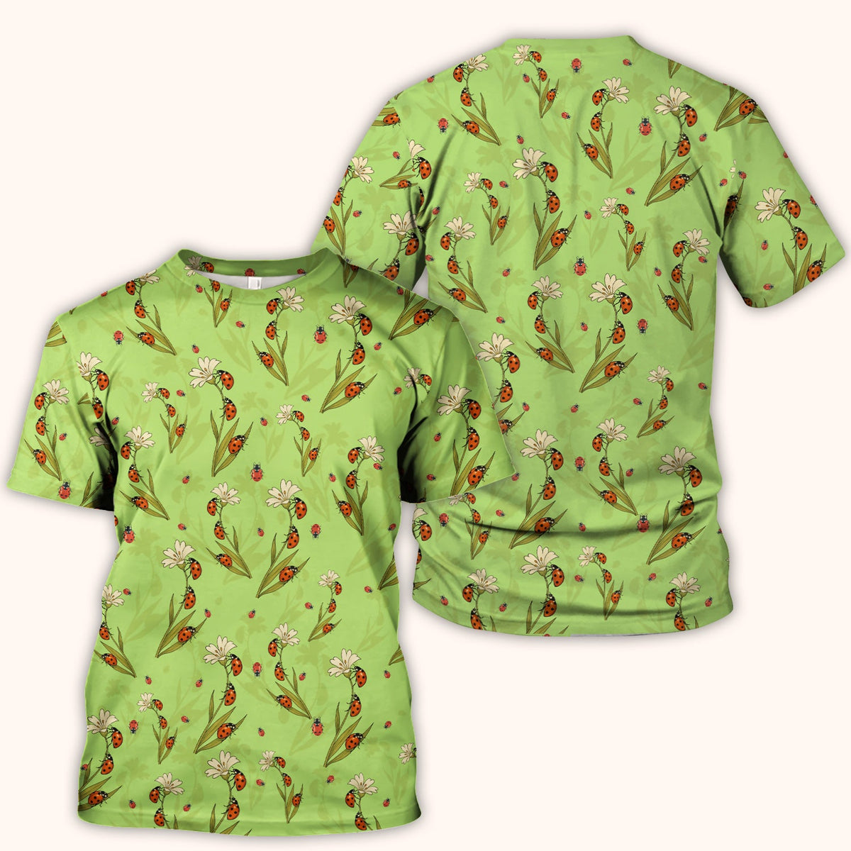 Fresh Daisy Ladybug Garden Nurse Scrub Top