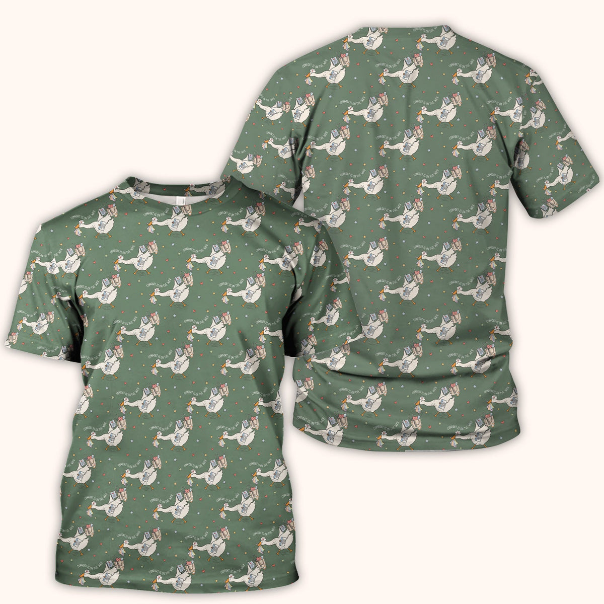 Comfort Is On The Way Goose Nurse Scrub Top