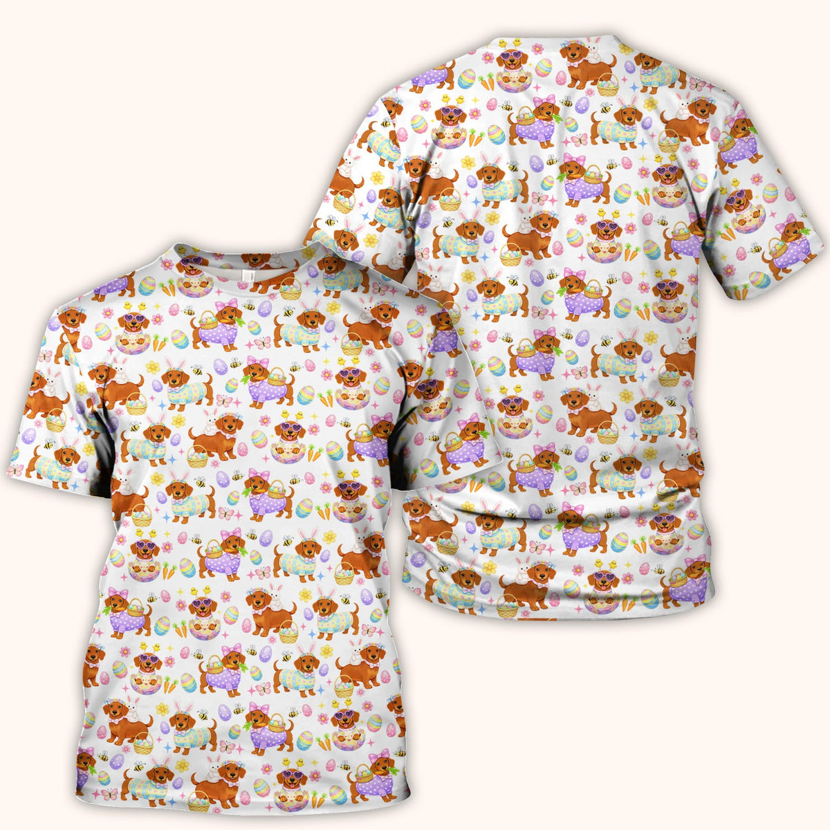 Easter Dachshund Nurse Scrub Top