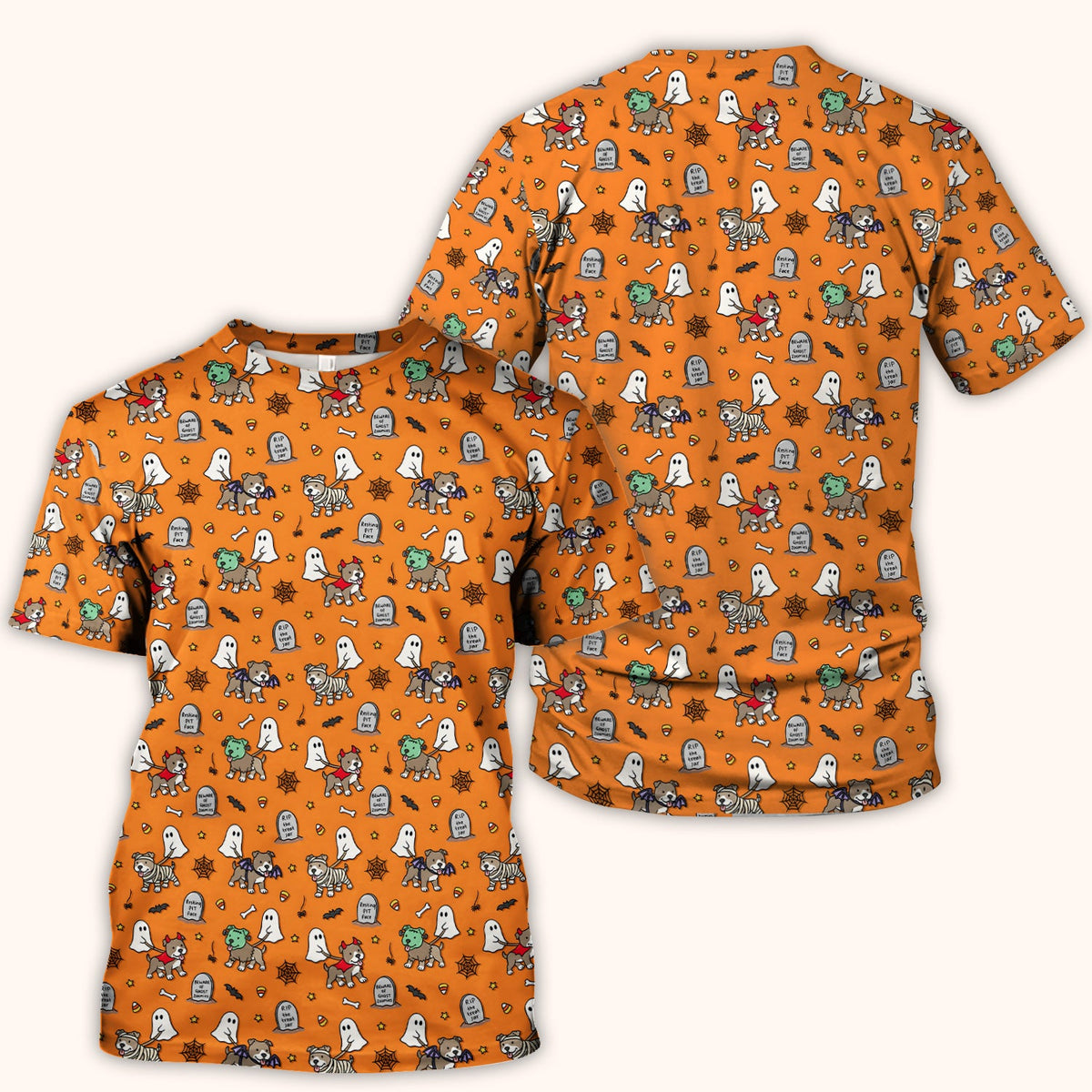 Halloween Pit Bull Costume Nurse Scrub Top