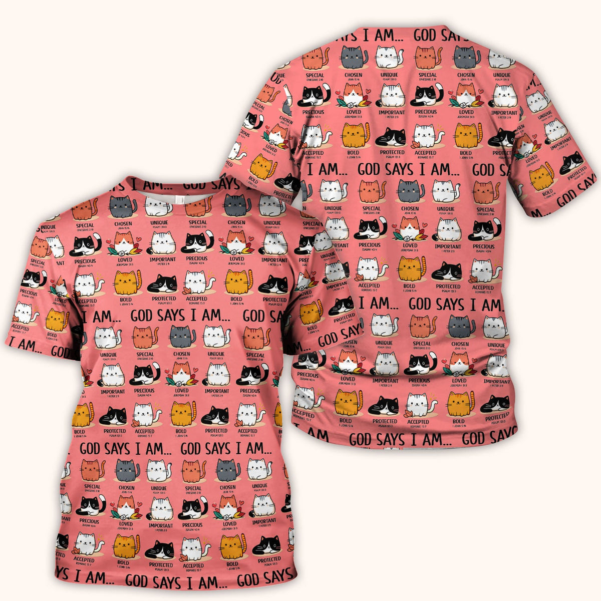 Cat God Says I Am Nurse Scrub Top