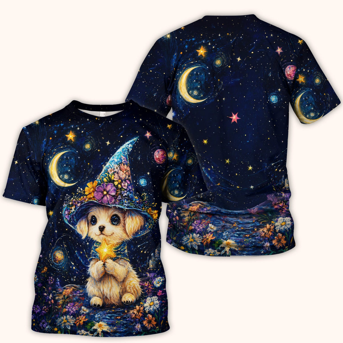 Puppy Wizard Nurse Scrub Top