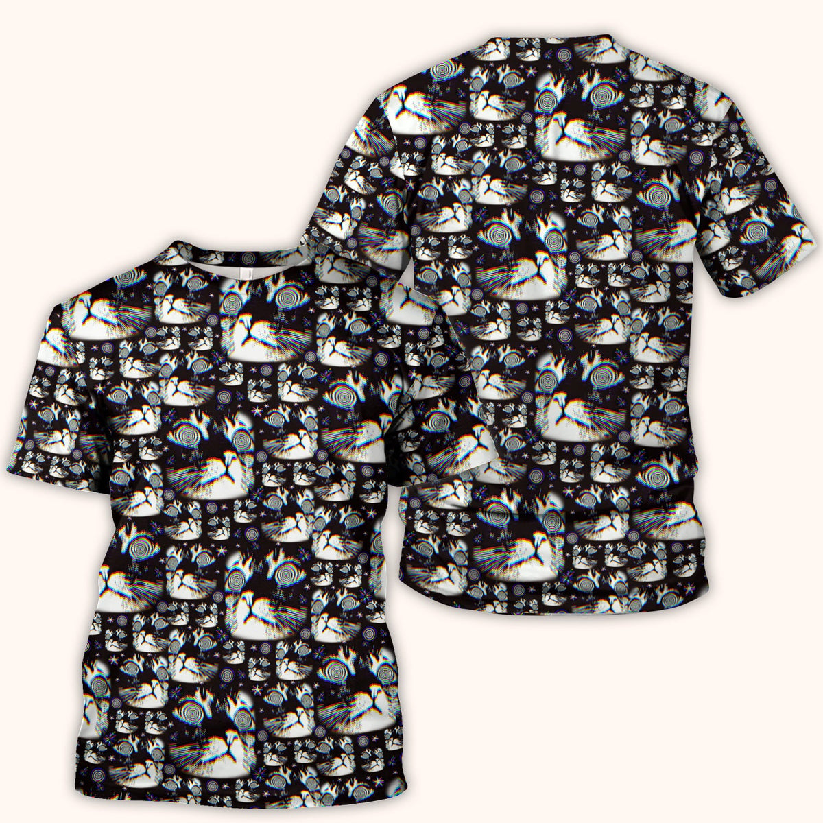 Cosmic Cat Eye Spiral Nurse Scrub Top