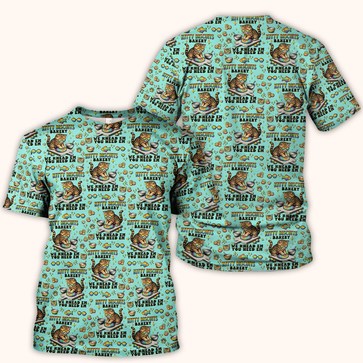 Pride Nurse Cat Baking Scrub Top