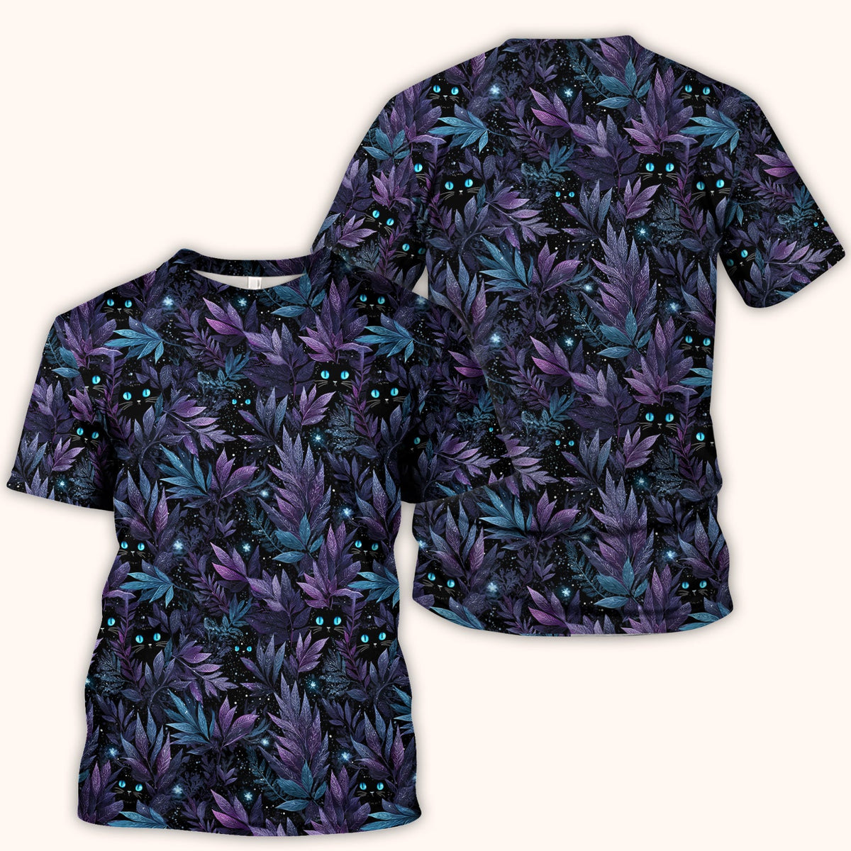 Mystic Black Cat Veterinary Pattern Scrub Top, Comfortable Scrubs for Nurses