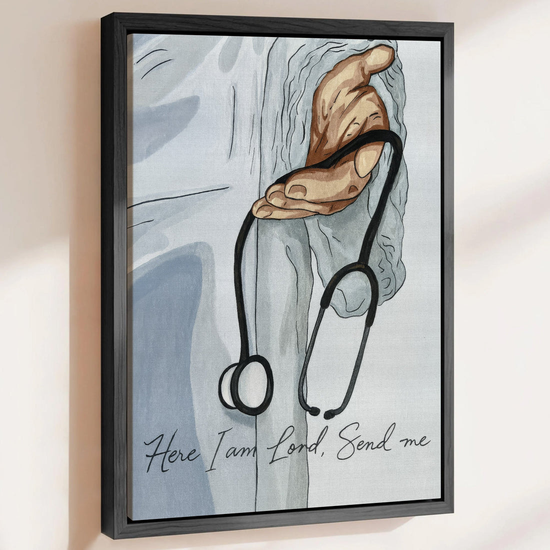 Christian Faith Bible Verse Nurse Canvas
