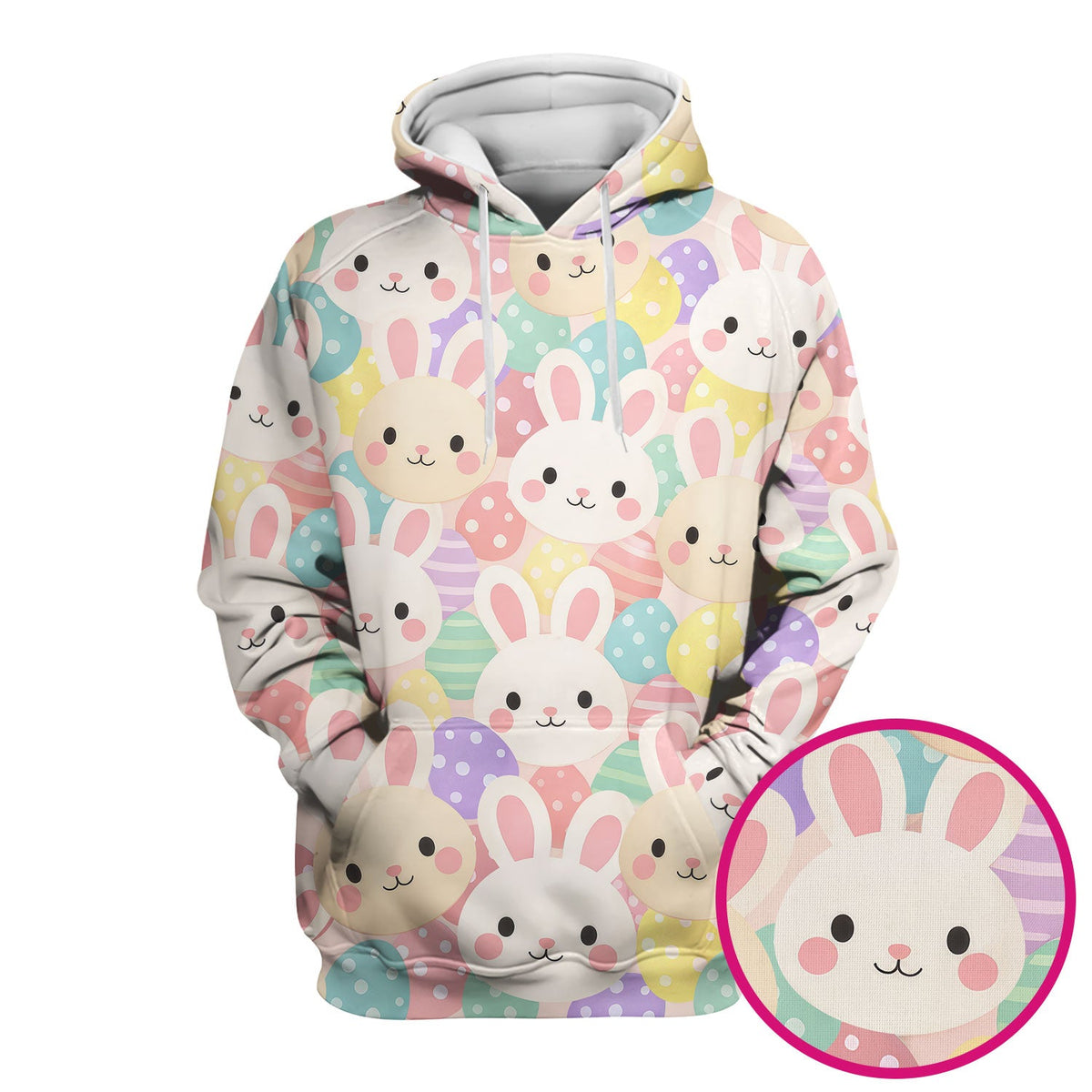 Pastel Bunny Easter Eggs Nurse Scrub Top