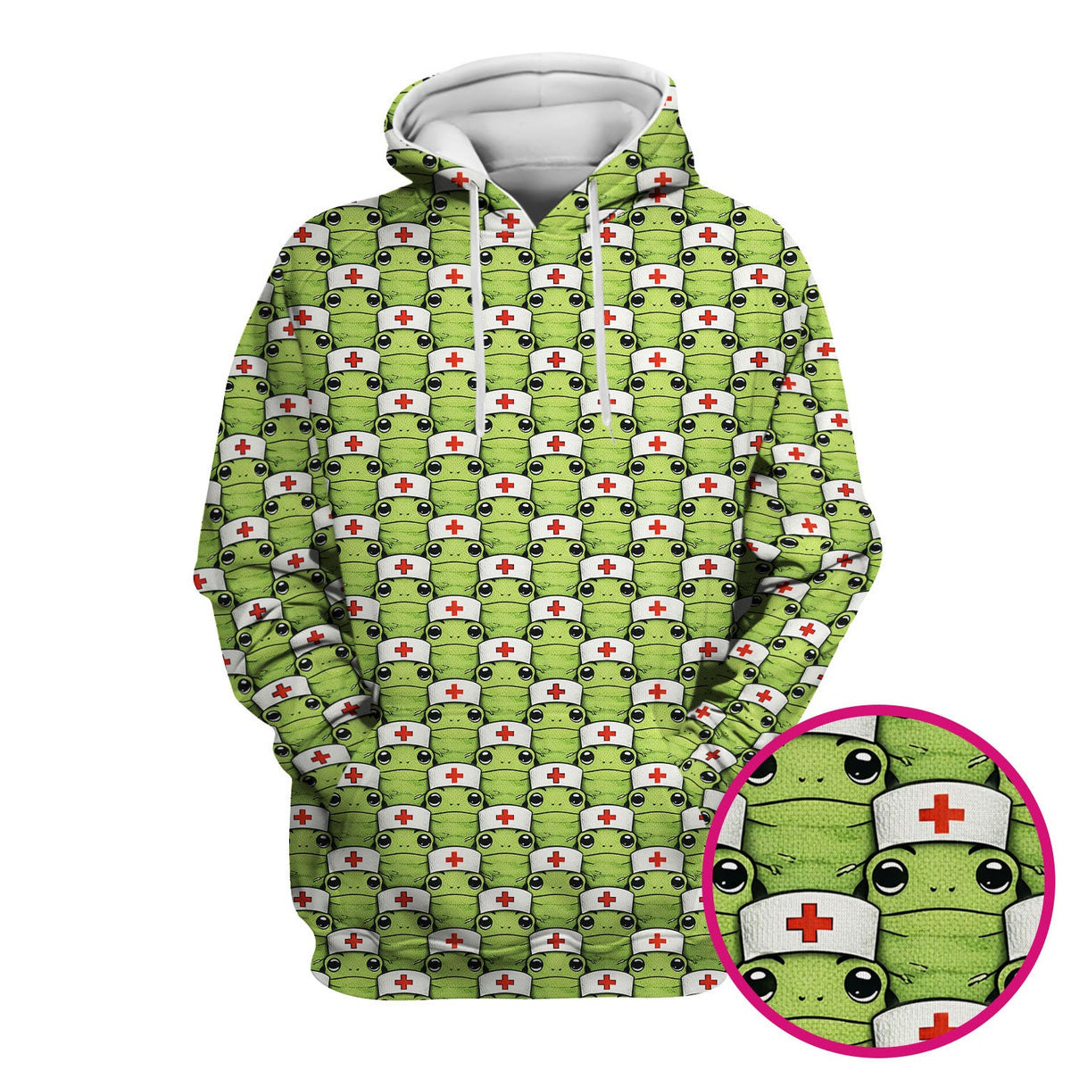 Green Frog Nurse Scrub Top