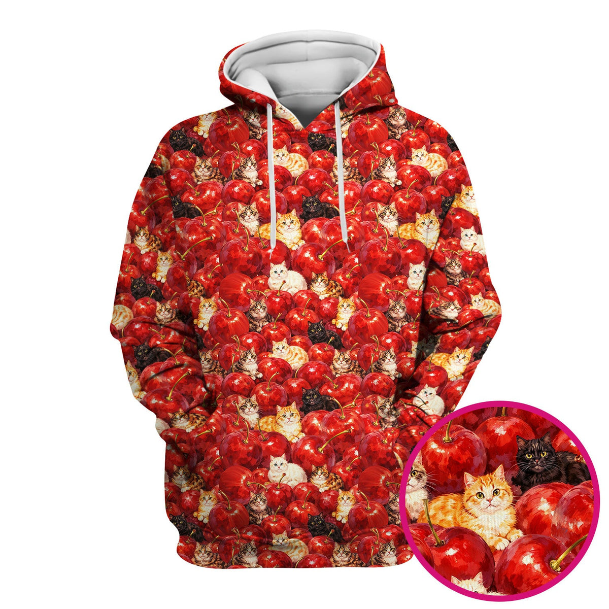 Cat Cherry Nurse Scrub Top