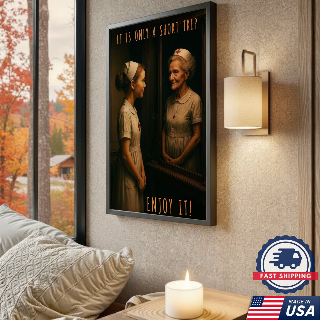 Vintage Young And Old Nurse Canvas