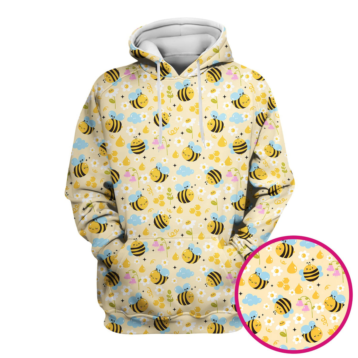 Honey Bee Flower Cloud Nurse Scrub Top