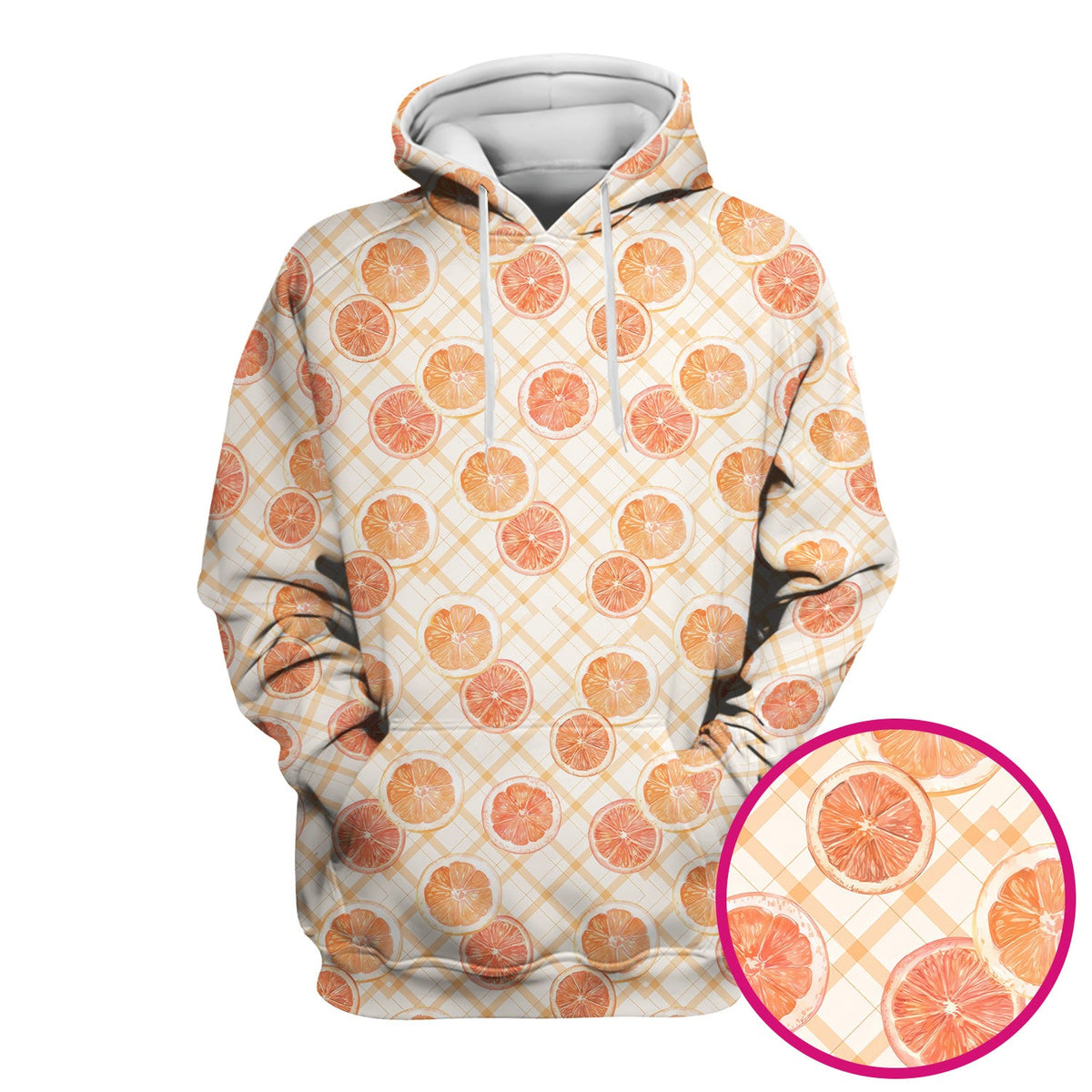 Fresh Grapefruit Slice Nurse Scrub Top