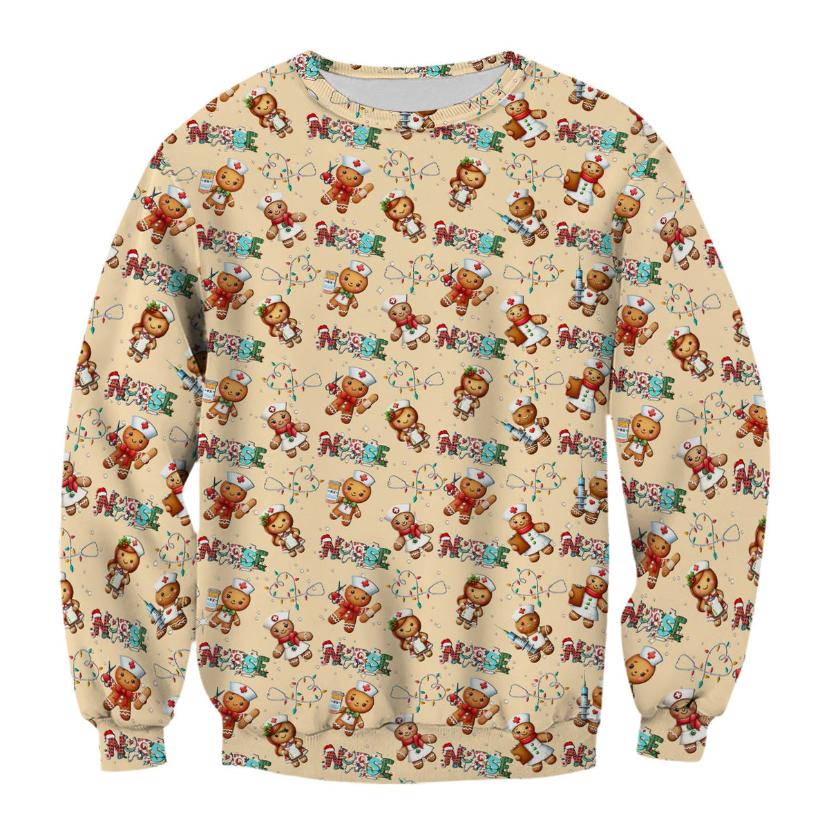Gingerbread Cookie Nurse Scrub Top - Christmas Gift