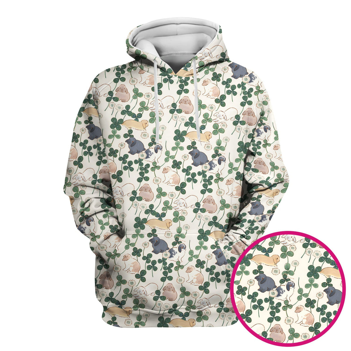Bunny Clover Garden Meadow Nurse Scrub Top