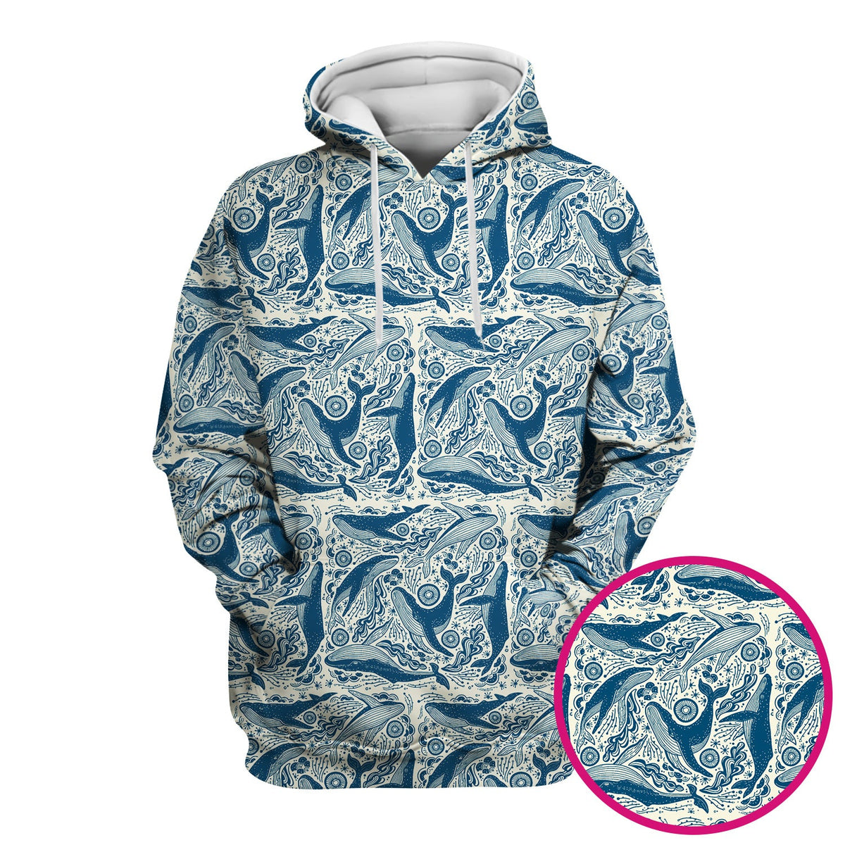 Blue Whale Ocean Nurse Scrub Top