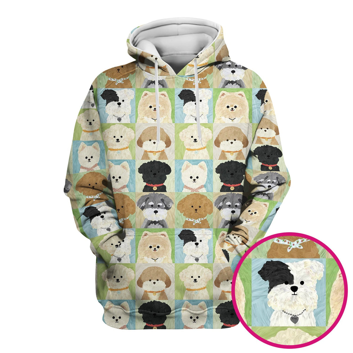 Adorable Different Dog Breeds Nurse Scrub Top