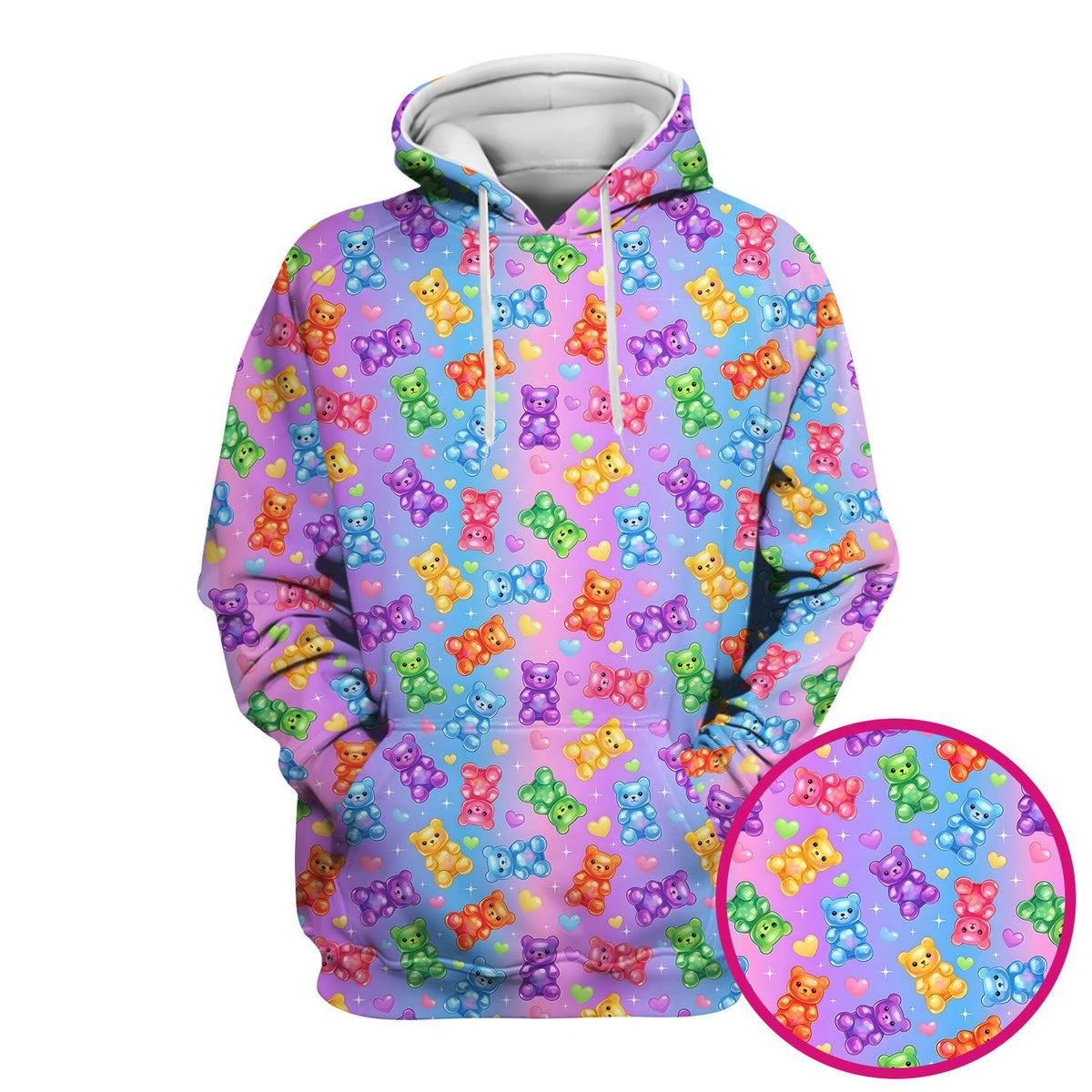 Colorful Gummy Bear Nurse Scrub Top