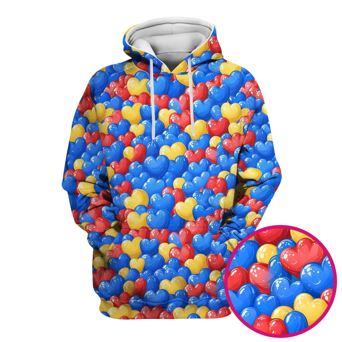 Colorful Autism Heart Nurse Scrub Top