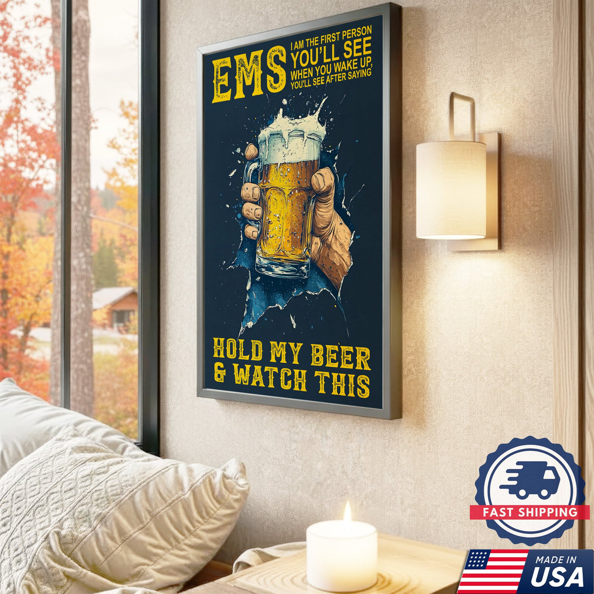 Hold My Beer EMS Nurse Canvas