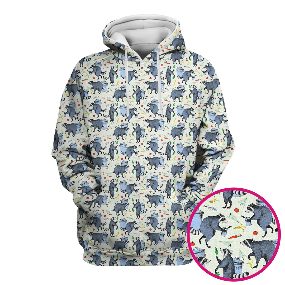 Raccoon Trash Nurse Scrub Top