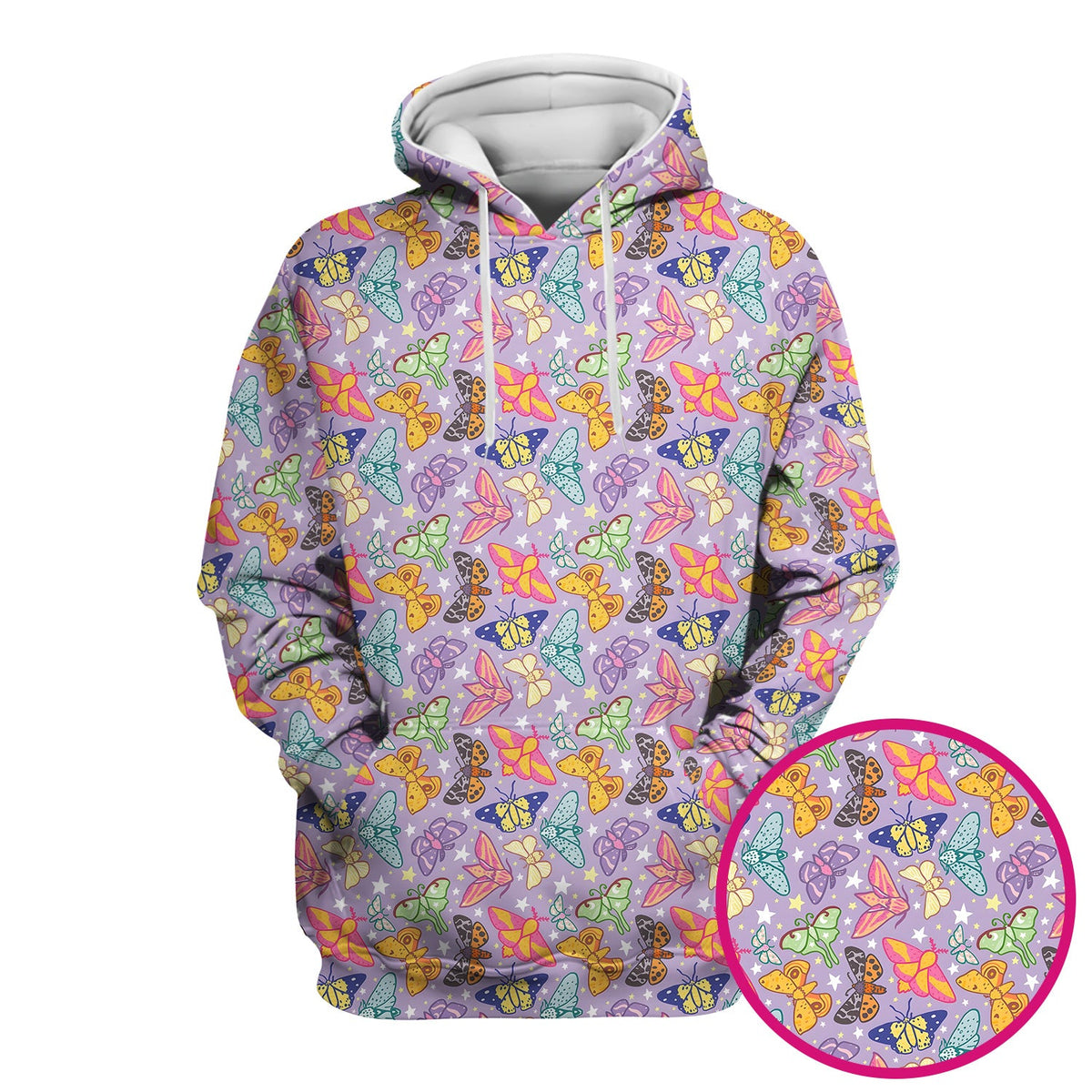 Colorful Butterfly Moth Nurse Scrub Top