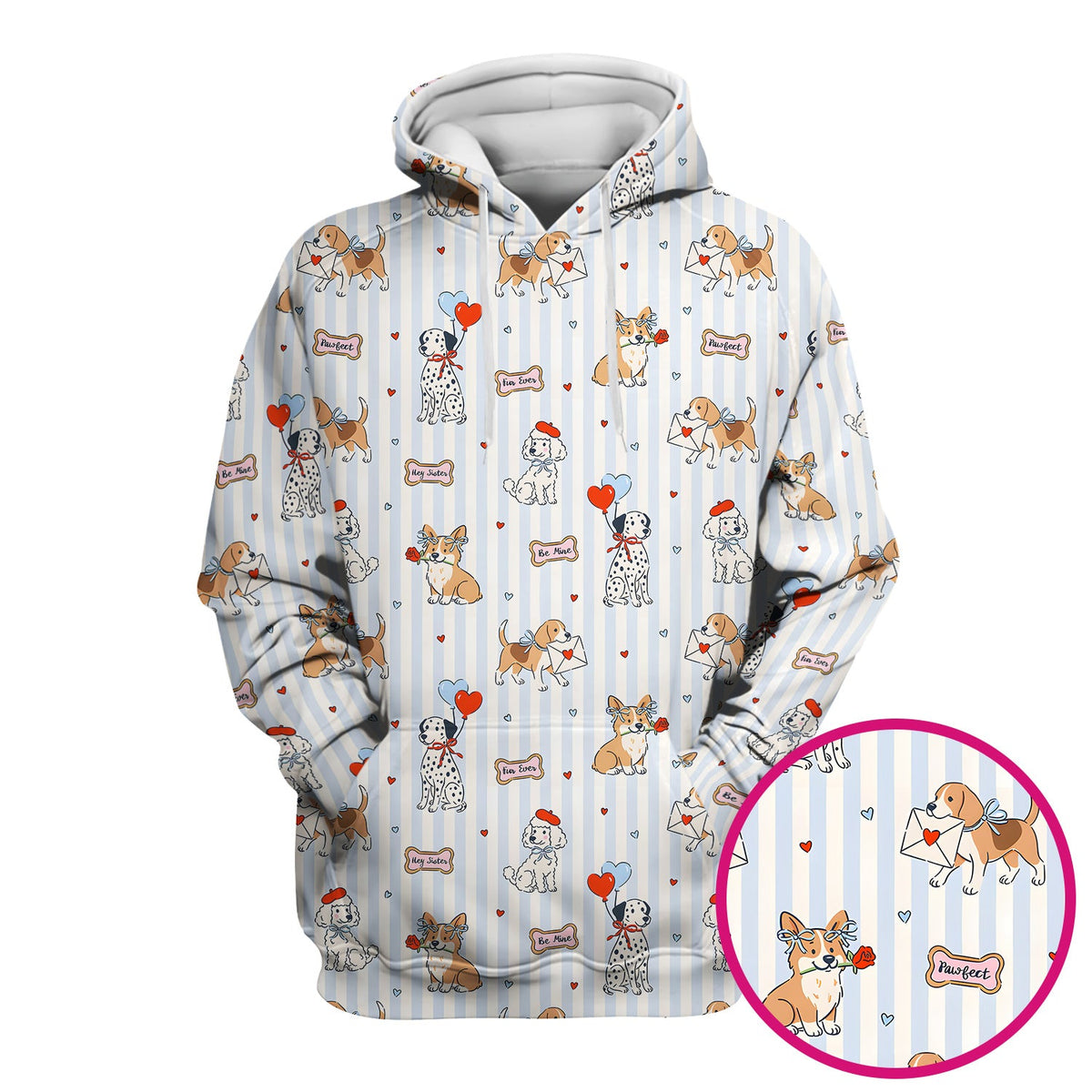 Valentine Puppy Heart Nurse Scrub Top