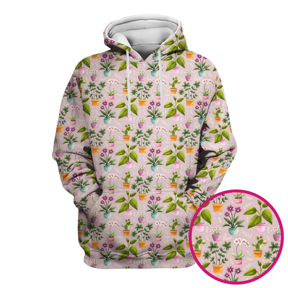 Potted Orchid Cactus Nurse Scrub Top